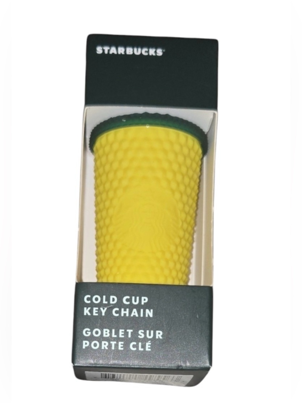 Starbucks Yellow Cold Cup Key Chain NIB
